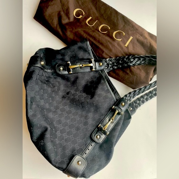 Gucci black canvass Pelham bag, with gold hardware - Picture 3 of 9